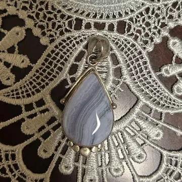 블루 레이스 펜던트 탑 실버 실버 액세서리