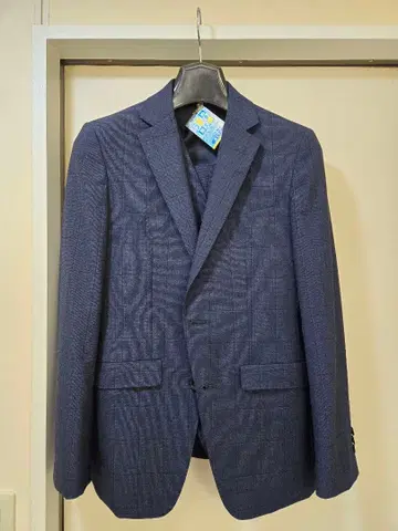 (할인 중) 클리닝 완료! 네이비 그레이 3피스 수트 S (Y4)