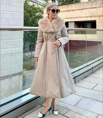 젠느 JENNE 기능성 면 다운 코트 드레스