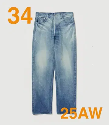 SELVEDGE FADED HEAVY DENIM WIDE PANTS