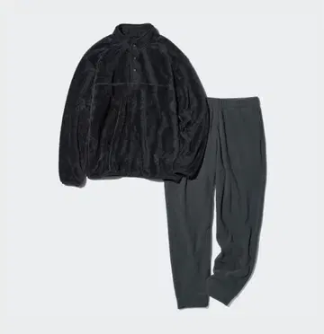 유니클로 퍼리 플리스 세트 블랙 4XL 새상품