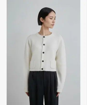 MIESROHE sustainable 샤기 컴팩트 니트 가디건