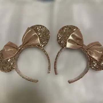 미키마우스 귀 머리띠 샴페인 골드 2개 세트