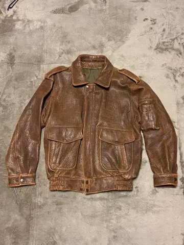 플라이트 자켓 브라운 양가죽 리얼 가죽