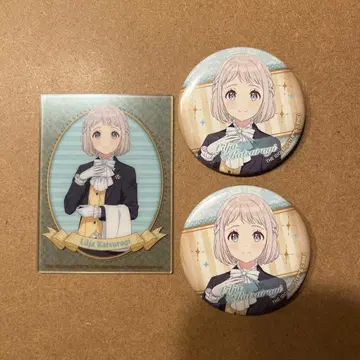 학원 아이돌 마스터 타워 레코드 카페 카츠라기 리이야 캔뱃지 아크릴 카드