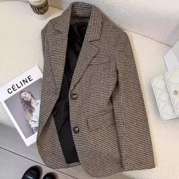 미디 그레이 테일러드 자켓 2025 신상 고급 하이 센스의 영국풍 패션