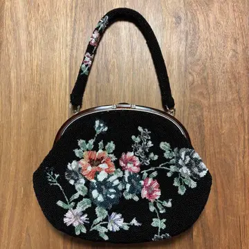 총 비즈 백 기모노 가방 BLACK