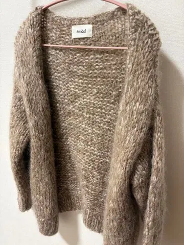 스나이델/snidel 롱 가디건 브라운 가을/겨울 복슬복슬 귀여운