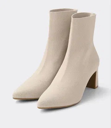 베이지 니트 부츠