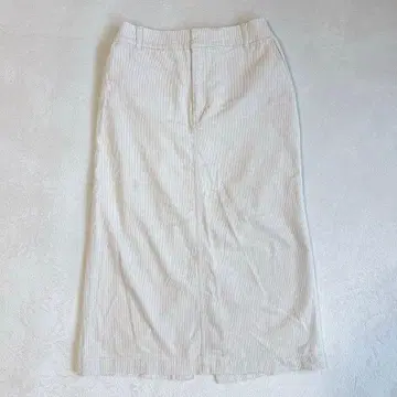 로리즈팜 코듀로이 스커트 백 슬릿 타이트 롱 L