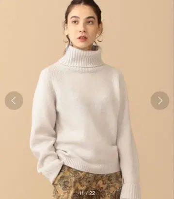 BEAUTY&YOUTH 터틀넥 니트 라이트 그레이