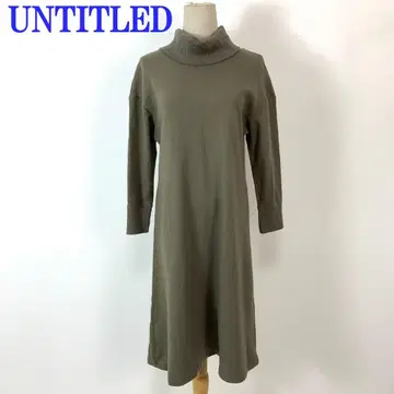 언타이틀 긴팔 롱 원피스 모스그린 울 100% 0C4830