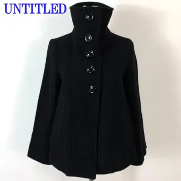 언타이틀 긴팔 피 코트 블루종 블랙 울 2 C4833