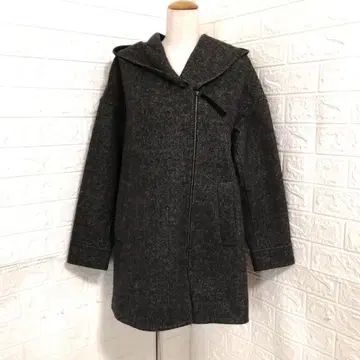 COMME CA DU MODE 후드 부착 니트 코트 9호