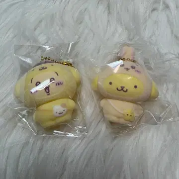 치이카와 산리오 플로키 마스코트 참 (토끼, 폼폼푸딩)