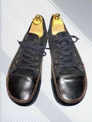 새상품급 [버켄스탁 풋프린츠] 스웨이드 절개 가죽 스니커즈 가죽 신발