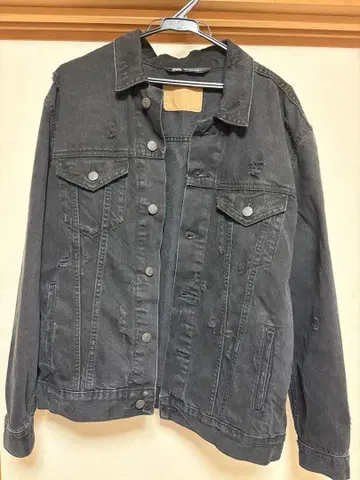 ZARA 블랙 데님 자켓 M