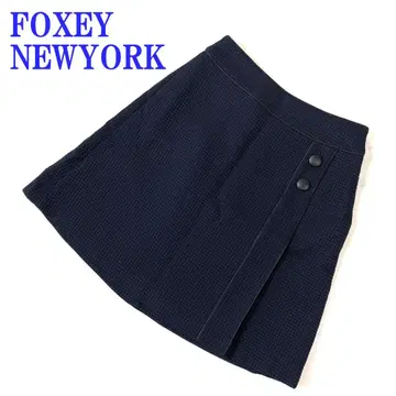 폭시 뉴욕 플레어 스커트 네이비 네이비 컬러 38 C4839