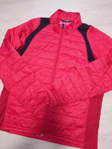 빨간색 퀼팅 자켓 남성용