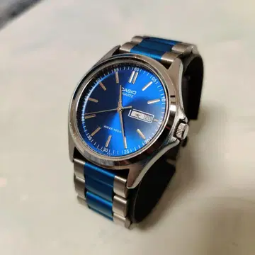 CASIO MTP-1239DJ 쿼츠 블루 손목시계