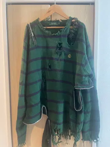 [ GRANCY풍 ] 데미지 지퍼 니트