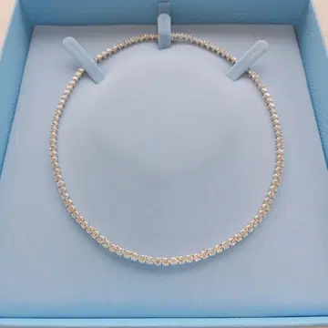 Matrix Tennis 목걸이 라운드컷 화이트 로듐 M