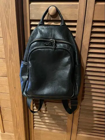 럭색 여성 천연 가죽 3way 지퍼 블랙 색상