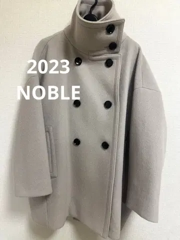 노블 noble 2023 스탠드 칼라 오버코트