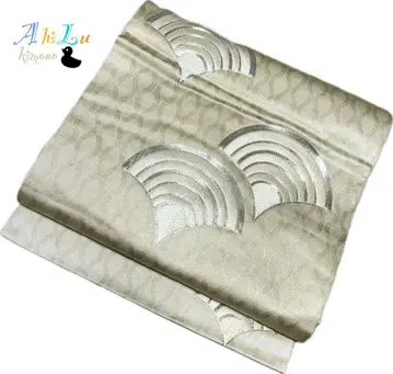 [ J11*108 ] 나고야 오비 나고야 재단 실버 골드 백색 354cm