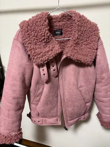 MURUA 핑크 무스탕 코트 S 사이즈