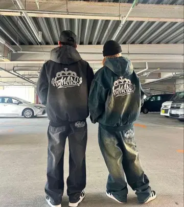 ATMARK 그래피티 후드 부착 집업