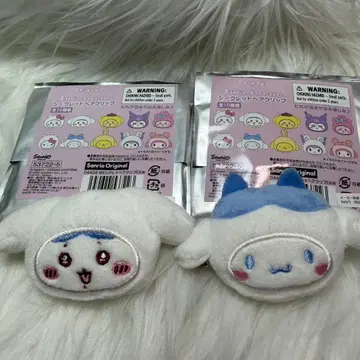 치이카와 산리오 시크릿 헤어 클립 (하치와레, 시나모롤)