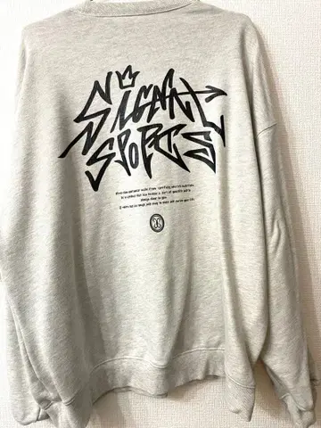 SIGNAL 그레이 크루넥 맨투맨 L 사이즈