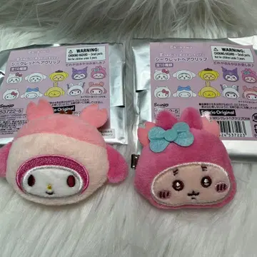 치이카와 산리오 시크릿 헤어 클립 (마이멜로디, 헌책방 카니짱)