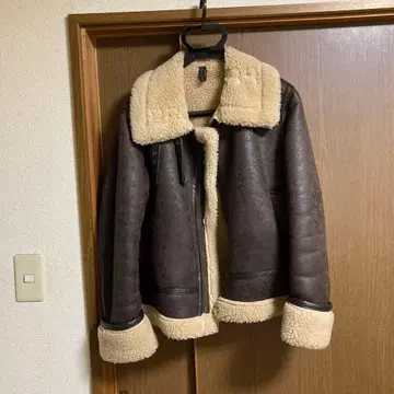 Spick & span 브라운 양가죽 무스탕 코트