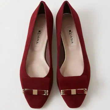 DIANA 와인 레드 플랫슈즈