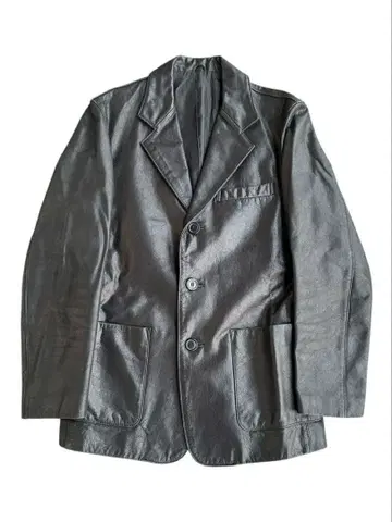 cow skin single breasted tailored jacket