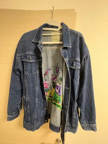 차이하네 자수 데님 자켓