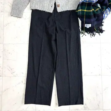 새상품급 마가렛호웰 트라우저 팬츠 울 체크 그레이 사이즈 3