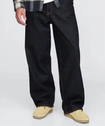 GAP 슈퍼 배기 데님 29W 30L 다크 린스 완판템