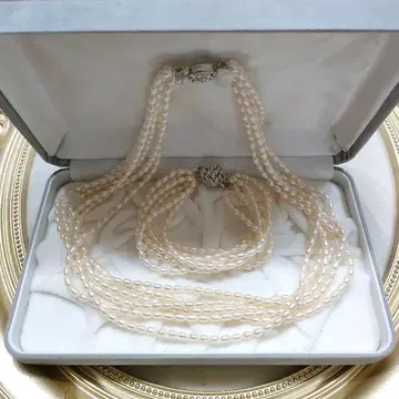 2AE83 펄 목걸이 팔찌 세이드 5연