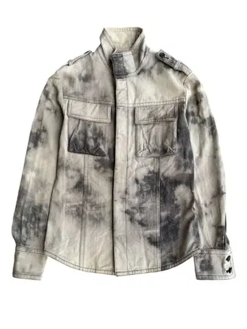 'shellac' 불균일 염색 하이넥 재킷