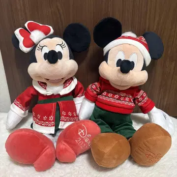 미키 미니 크리스마스 봉제 인형 세트