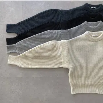 [ 새상품급 ] LOHEN 로헨 레이어드 슬리브 니트 D.블루