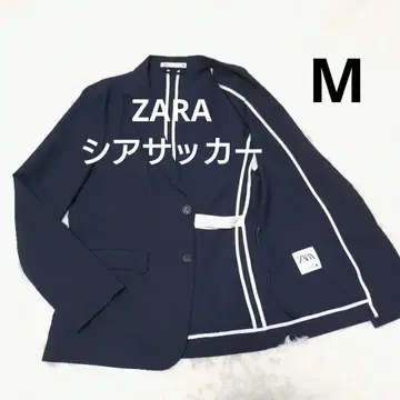 [새상품급] ZARA 자라 시어서커 자켓 네이비 M 사이즈 세탁 가능