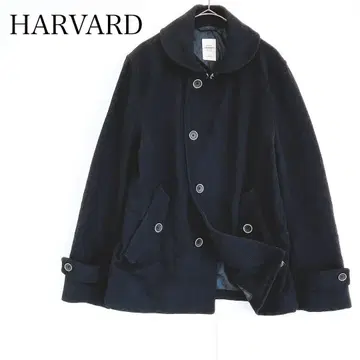 하버드 울 코트 (M) 피코트 아우터 블랙 캐주얼