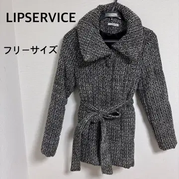 LIP SERVICE 옷깃 볼륨 트위드 자켓 프리 사이즈