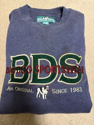 BIG DOGS BDS 로고 맨투맨 1X