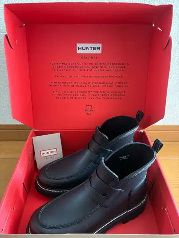 HUNTER 레인부츠 스노우부츠 리파인드 스티치 오샤레