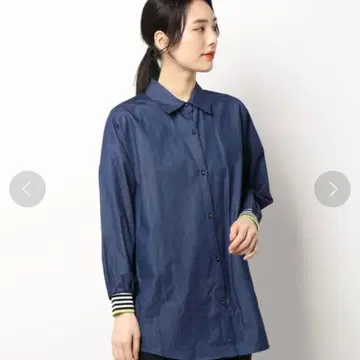 Q 컬러 리브 도킹 셔츠